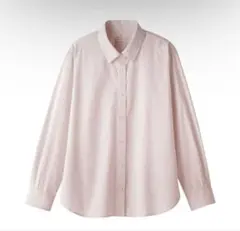 無印　洗いざらしブロード　レギュラーカラー長袖シャツ