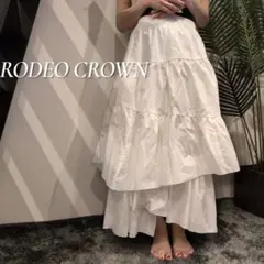 RODEO CROWNS WIDE BOWL 総ゴムランダムティアードスカート