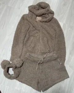 ジェラートピケ テディベア セットアップ　 ターバン付