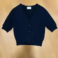 UNITED ARROWS 半袖カーディガン ブラック 綿100%のサムネイル
