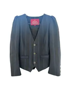 Vivienne Westwood ストライプノーカラーテーラードジャケット42のサムネイル