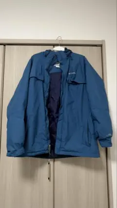 Columbia 青 マウンテンパーカー フリースジャケットインナー付き