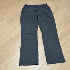 グレー 中綿入り アウトドアパンツ