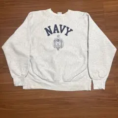 90s USA製　NAVYスウェット　リバースウィーブ