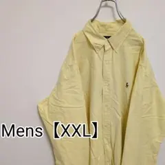 H57【US輸入】ラルフローレン　長袖シャツ【メンズXXL】イエロー