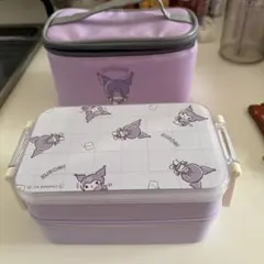 新品★クロミ　保冷バッグ&お弁当箱2段　クロミちゃん箸付きのサムネイル
