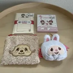 【モンチッチ】フェイスぬいぐるみ ポーチ キティコラボメモ帳