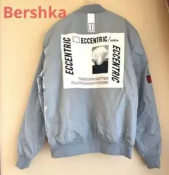 Bershka MA-1 ジャケット グレー USA M メンズ バックプリント