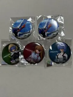 エヴァンゲリオン 缶バッジ 5個セット アスカ、レイ