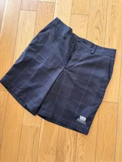 メンズ30R チェック ネイビー UNDER ARMOUR ショートパンツ