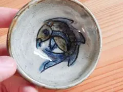 人間国宝 金城次郎 作 海老紋 5寸皿（共箱なし） 壺屋焼・やちむん