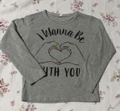 即発送 最安値 ハートマーク 長袖シャツ ペイントTシャツ グレートップスきゅん