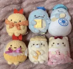 新品★すみっコぐらし てのりぬいぐるみ とかげ えびふらいのしっぽ ねこ 6点