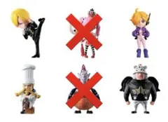 ワンピの実 第二十三海戦 ゼフ　サンジ　リリス　S-ベア 4種セットカプセル付き