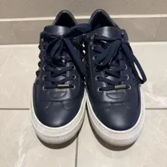 JIMMY CHOO ネイビー レザー スニーカー スタッズ　43 28cmのサムネイル