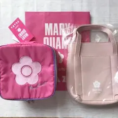 PLAZA × マリークワント バニティポーチ トート型ポシェット 2点セット