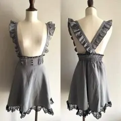 MARS 千鳥格子柄　サスペンダー付きスカート