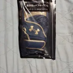 UNDER ARMOUR バッティング用手袋 M ネイビー/ゴールド