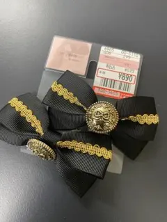 新品青木美沙子m petit by misako リボヘアクリップ 2個セット黒のサムネイル
