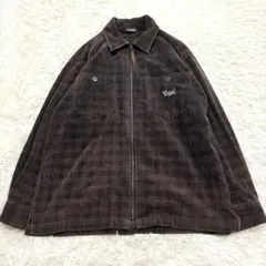 2241 良品✨YAGA コーデュロイ シャツジャケット ジップアップ ブラウン