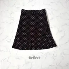 美品✨Reflect/花柄スカート/11/ブラック/フレア/日本製/大人可愛いのサムネイル