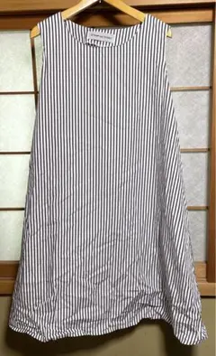 値下げ❗️STAMP AND DIARY ワンピース　ストライプ　綿100%　白黒