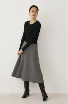 SHEL’TTER フレアワンピース ブラック FREEサイズ