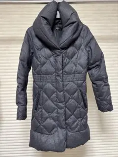 グレー キルティング ダウンジャケット
