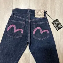 新品　旧エヴィス EVISU 2000 カモメペイント インディゴデニム 赤耳のサムネイル