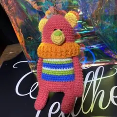 あみぐるみ クマのキーホルダー