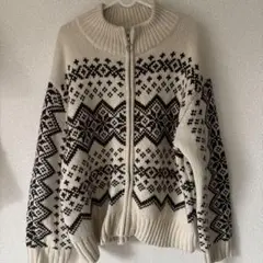 GU ノルディック柄セーター アイボリー
