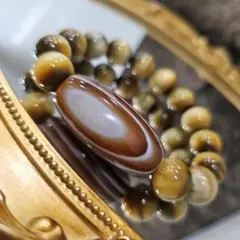 瑪瑙天眼天珠×タイガーアイブレスレット14㎜