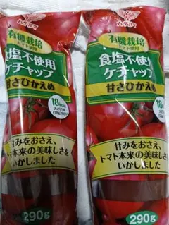 ハグルマ 有機栽培トマト使用 食塩不使用ケチャップ 290g 2袋のサムネイル