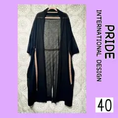 【40】PRIDE 五分袖　ロングカーディガン　　レーヨンのサムネイル