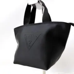 極美品✨ ゲス ミニトートバッグ ナイロン ブラック 三角ロゴ エンボス 希少