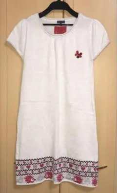 フランス　Sergent Major ニットワンピース モチーフ編み　140