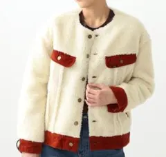 Lee Storm Riders ボアジャケット アイボリー/レッド