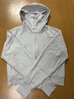 GU ライトグレー フルジップ　パーカー