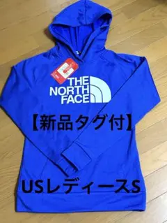 【新品タグ付】ノースフェイス パーカー★USレディースS（日本M相当）青