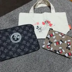 Disney ミッキーマウス ミニーマウス ランチバッグ ポーチ