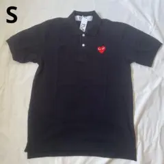 COMME des GARÇONS PLAY 黒ポロシャツ 赤ハート 新品タグ付 PLAY COMME des GARCONS プレイ コム デ ギャルソン ポロシャツ 赤