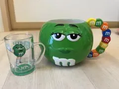 m&m エムアンドエムズ　グリーン　カップ2点セット