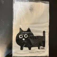 飯川雄大　Tシャツ　ブラック　猫の小林さん　Lサイズ　身丈74×身幅55