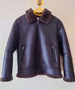 【中古美品】ZARA ブラック レザージャケット キッズ size9/134cm