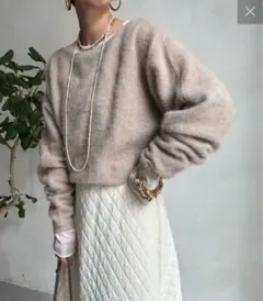 doudou FOXカシミヤ ボートネックプルオーバー