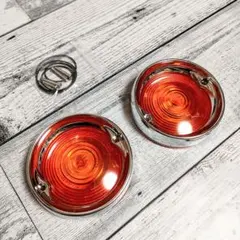 BMC．MINI LICAS.L594フロントラッシャー硝子レンズ二個組リング付