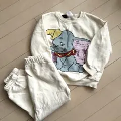 美品ZARAザラベビーディズニーダンボセットアップ110cm
