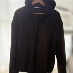 ZARA ジップアップパーカー ダークブラウン Sサイズのサムネイル