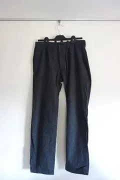 Varde77 ブラックシャンブレー パンツ 日本製 スラックス アトリエ Varde77 ブラックシャンブレー パンツ 日本製 スラックス アトリエ