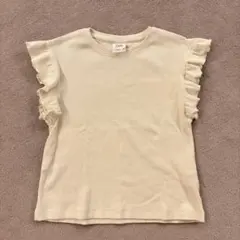 ZARA キッズ フリル袖 リブカットソー　140cmのサムネイル